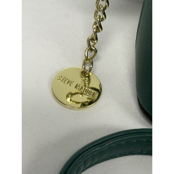 Steven Madden BMaggie Crossbody Green Mini Purse Gold Chain Adj Strap Sm Handbag - Picture 5 of 10